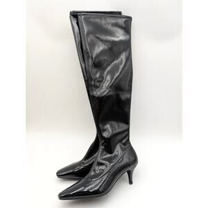 Abound Carmy Over The Knee Boots Side Zip Women's Black Patent Size US6M EU36.5